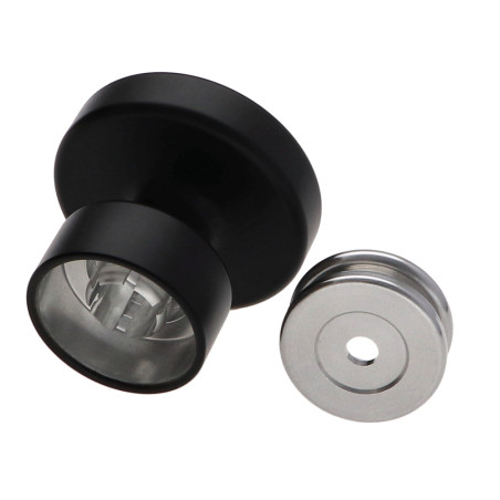 1 x Appendiabiti decorativo Alluminio Nero con fissaggio multimateriale L'ATTACHANTE