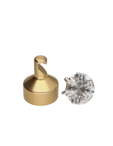1 x Gancio decorativo Ottone con fissaggio per...