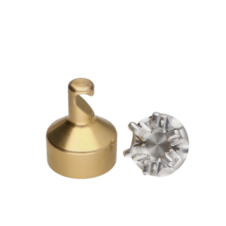 1 x Gancio decorativo Ottone con fissaggio per cartongesso L'ATTACHANTE