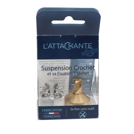 1 x Gancio decorativo Ottone con fissaggio per cartongesso L'ATTACHANTE