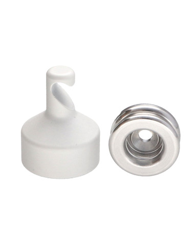 1 x Gancio decorativo Alluminio Bianco con...