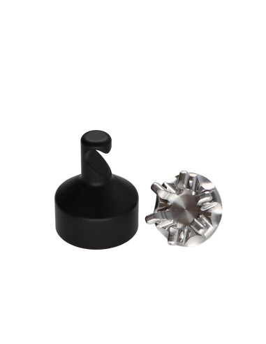1 x Gancio decorativo Alluminio Nero con...