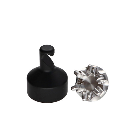 1 x Gancio decorativo Alluminio Nero con fissaggio per cartongesso L'ATTACHANTE