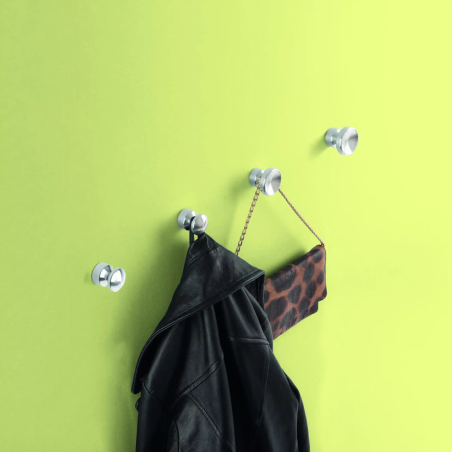 1 x Appendiabiti decorativo Alluminio Nero con fissaggio per cartongesso L'ATTACHANTE