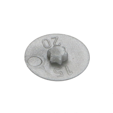 1 x Copritesta per Vite T20 Diametro Della Testa: 12 Polietilene Ral9006 Alluminio Brillante