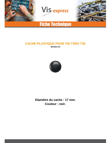 1 x Copritesta per Vite T30 Diametro Della...
