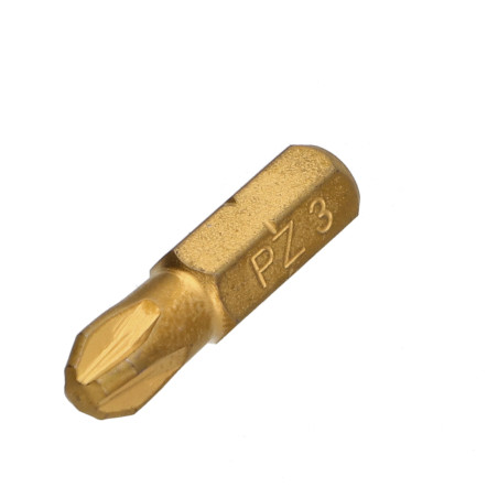 1 x Punta Qualità industriale 1/4" C6.3 Titanio Pozi N°3 Lunghezza 25