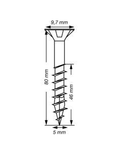 Spax T-STAR DI PIÙ Testa Forata T20 Acciaio Inox A2 5X80... 2