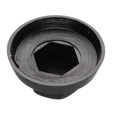 1 x Cappuccio Testa Esagonale Polietilene Ral9005 Nero Intenso per viti autofilettanti o lamiera di diametro 6.3
