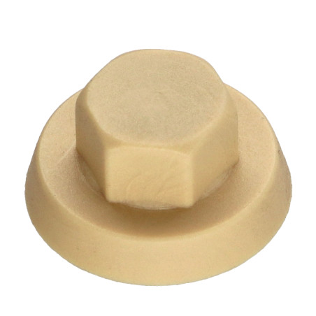 1 x Cappuccio Testa Esagonale Polietilene Ral1001 Beige per viti autofilettanti o lamiera di diametro 6.3
