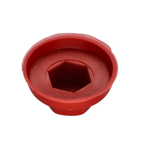 1 x Cappuccio Testa Esagonale Polietilene RAL3003 per viti autofilettanti o lamiera di diametro 6.3