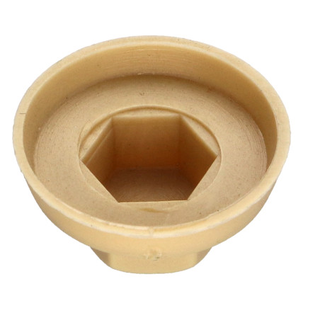1 x Cappuccio Testa Esagonale Polietilene Ral1001 Beige per viti autofilettanti o lamiera di diametro 6.3