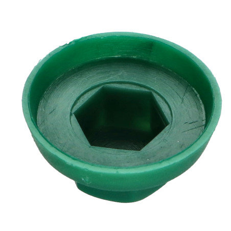 1 x Cappuccio Testa Esagonale Polietilene RAL6028 per viti autofilettanti o lamiera di diametro 4,8-5,5