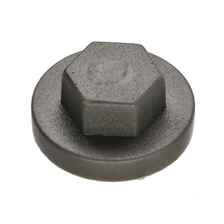 1 x Cappuccio Testa Esagonale Polietilene Ral7022 Grigio Ombra per viti autofilettanti o lamiera di diametro 6.3