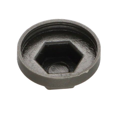 1 x Cappuccio Testa Esagonale Polietilene Ral7022 Grigio Ombra per viti autofilettanti o lamiera di diametro 6.3