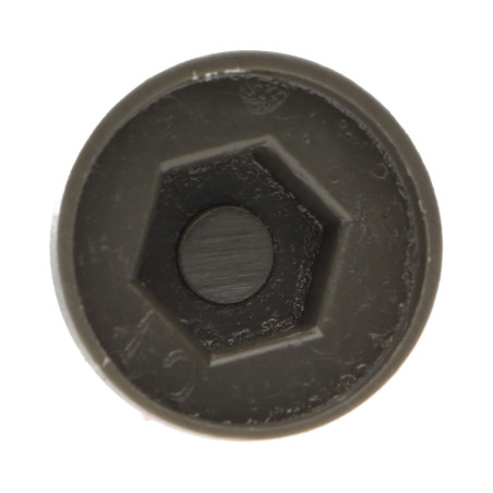 1 x Cappuccio Testa Esagonale Polietilene Ral7022 Grigio Ombra per viti autofilettanti o lamiera di diametro 6.3