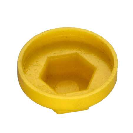 1 x Cappuccio Testa Esagonale Polietilene RAL1021 per viti autofilettanti o lamiera di diametro 6.3