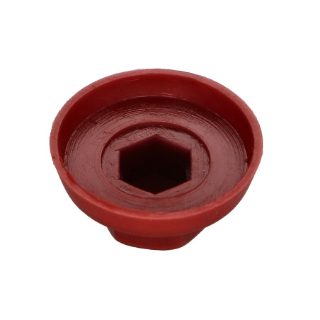1 x Cappuccio Testa Esagonale Polietilene Ral3011 Rosso Marrone per viti autofilettanti o lamiera di diametro 6.3