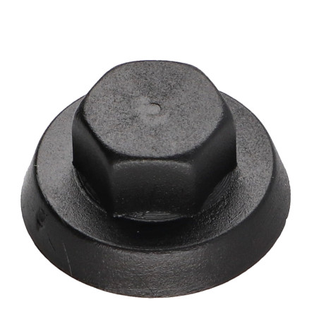 1 x Cappuccio Testa Esagonale Polietilene Ral9005 Nero Intenso per viti autofilettanti o lamiera di diametro 4,8-5,5