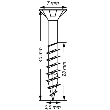 1 x Spax T-STAR DI PIÙ Testa Forata T15 Acciaio Inox A2 3,5X40 Filettata Su 23