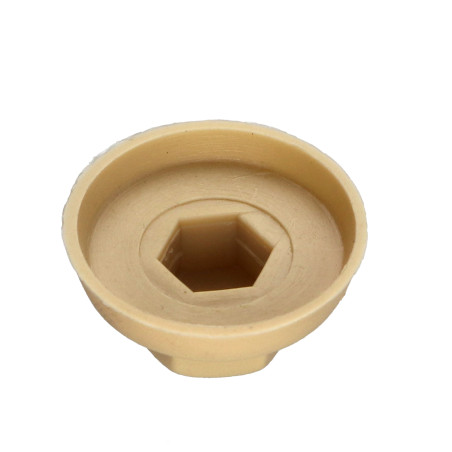 1 x Cappuccio Testa Esagonale Polietilene Ral1001 Beige per viti autofilettanti o lamiera di diametro 4,8-5,5