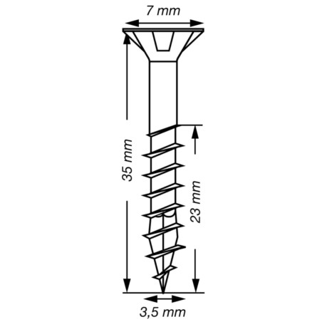 1 x Spax T-STAR DI PIÙ Testa Forata T15 Acciaio Inox A2 3,5X35 Filettata Su 23