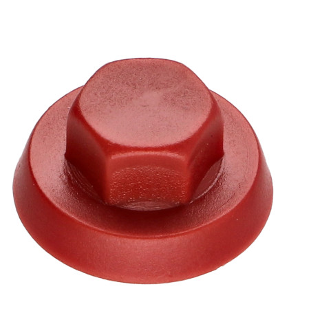 1 x Cappuccio Testa Esagonale Polietilene Ral3009 Rosso Ossido per viti autofilettanti o lamiera di diametro 4,8-5,5