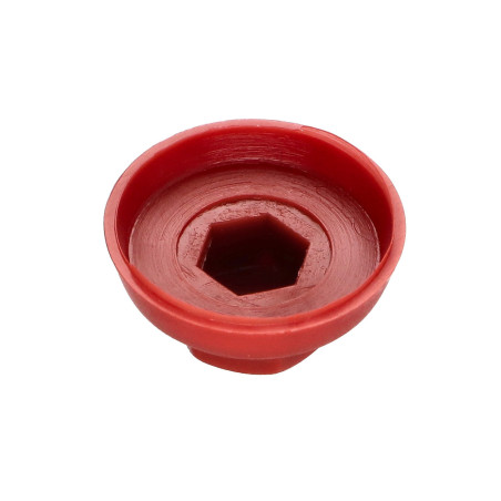 1 x Cappuccio Testa Esagonale Polietilene Ral3009 Rosso Ossido per viti autofilettanti o lamiera di diametro 6.3
