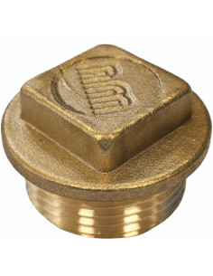 Spina maschio Figura 290 33x42 (1"1/4) Testa Quadrata Ottone