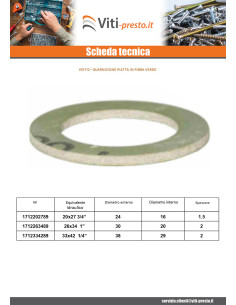 Guarnizione piatta in fibra verde 26x34 (1") X2 2