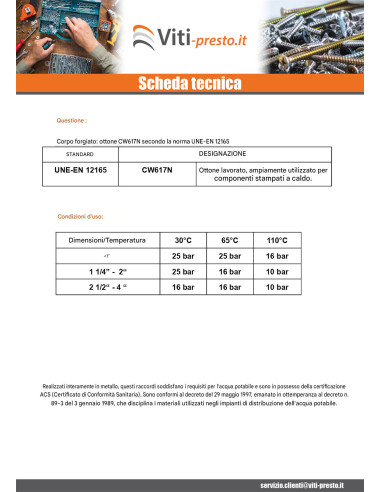 1 x Nipplo giunto piatto FICO 280 Maschio /...