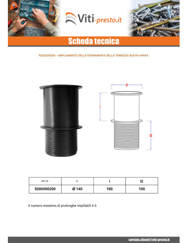 1 x Ampliamento per la fondazione del terrazzo...
