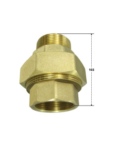 Raccordo dritto 66x76 (2"1/2) Maschio/Femmina Ottone... 2