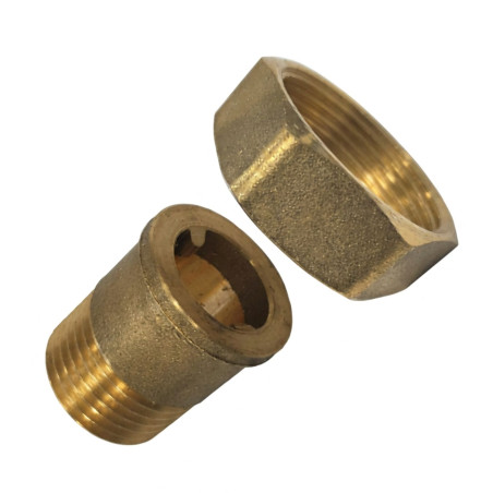 1 x Raccordo piatto Maschio/Femmina 20x27 (3/4") X 26x34 (1") Ottone