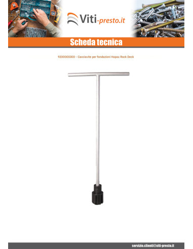1 x Cacciavite per fondamenta del terrazzo...