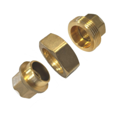 1 x Raccordo dritto 66x76 (2"1/2) Femmina Femmina Ottone Figura 340