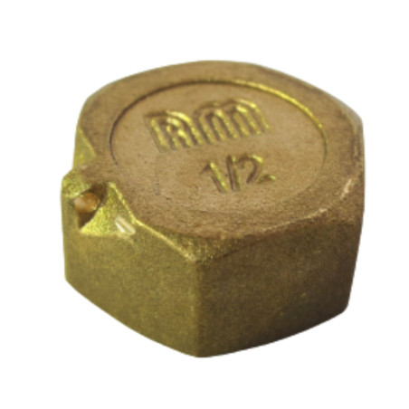 1 x Spina femmina Figura 300 20x27 (3/4") con sigillo di piombo Ottone