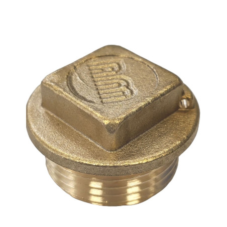 1 x Spina maschio Figura 290 20x27 (3/4") Testa Quadrata con sigillo di piombo Ottone