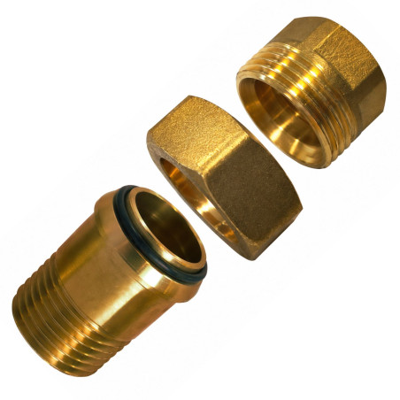 1 x Raccordo diritto con guarnizione O-ring 26x34 (1") Maschio/Femmina Ottone Figura 341