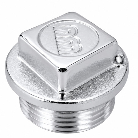 1 x Spina maschio Figura 290 con sigillo di piombo 20x27 (3/4") Testa Quadrata Ottone Cromato