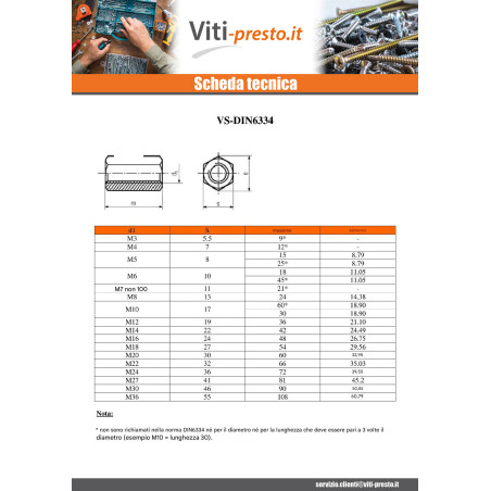 1 x Giunti Esagonale M10X30 Surplat 12 Zincate