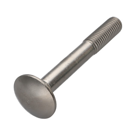 1 x Testa Poelier Con Colletto Quadrato Acciaio Inox A2 M5X80 Filettatura Parziale