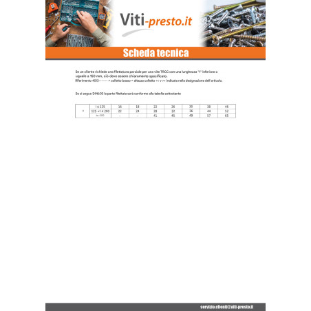 1 x Testa Poelier Con Colletto Quadrato Acciaio Inox A2 M5X30 Filettatura Parziale