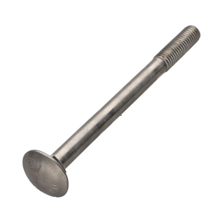 1 x Testa Poelier Con Colletto Quadrato Acciaio Inox A2 M8X100 Filettatura Parziale