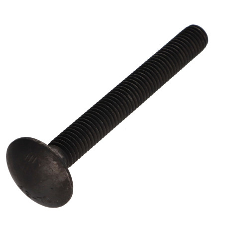 1 x Testa Poelier Con Colletto Quadrato Acciaio Inox A2 M8X80 Nero Filettatura Parziale