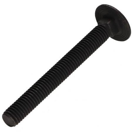 1 x Testa Poelier Con Colletto Quadrato Acciaio Inox A2 M8X80 Nero Filettatura Parziale