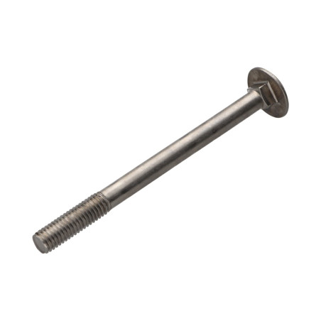 1 x Testa Poelier Con Colletto Quadrato Acciaio Inox A2 M10X120 Filettatura Parziale