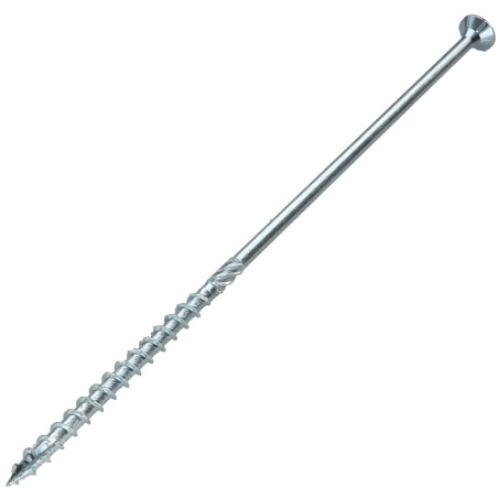 1 x Vite per telaio TEKOR Testa Forata Dentellato T40 8X300 Filettata Su 100 cut Chiodo Anti-Spacco 17 Zincate