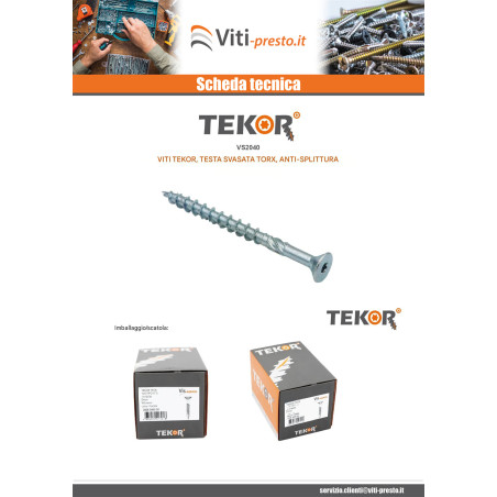 1 x Vite per telaio TEKOR Testa Forata Dentellato T40 10X160 Filettata Su 80 cut Chiodo Anti-Spacco 17 Zincate
