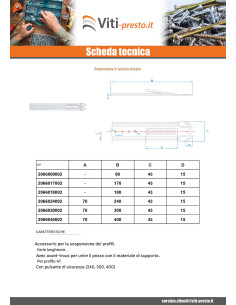 Sospensione Lunghezza 80 Zincate 2